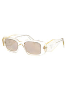 CHAMPAGNE TRASPARENTE ACETATE SUNGLASSES Prada