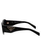 BLACK YELLOW MARBLE ACETATE SUNGLASSES Prada