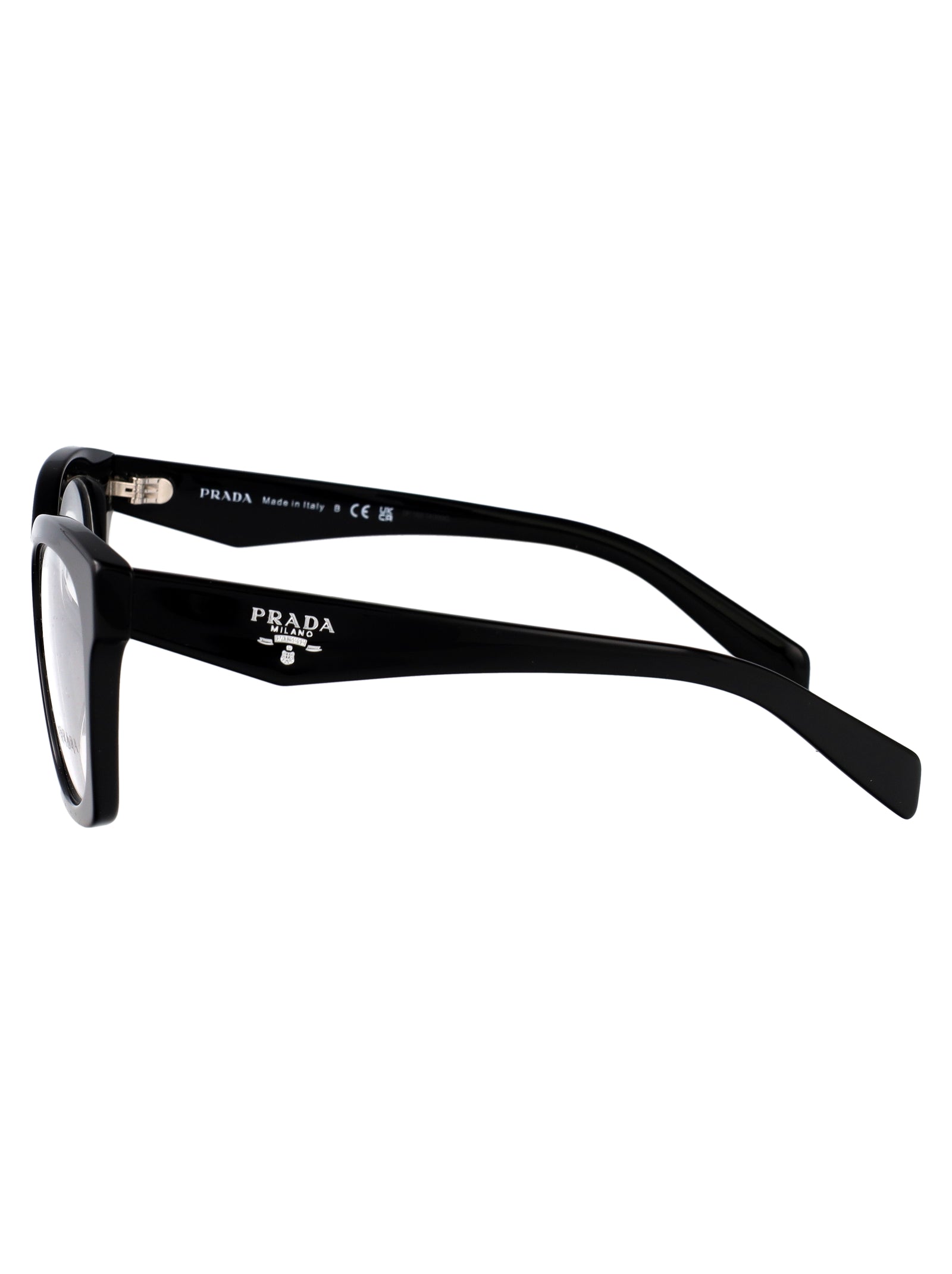 BLACK ACETATE GLASSES Prada