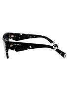 TORTOISE BLACK CRYSTAL ACETATE SUNGLASSES Prada