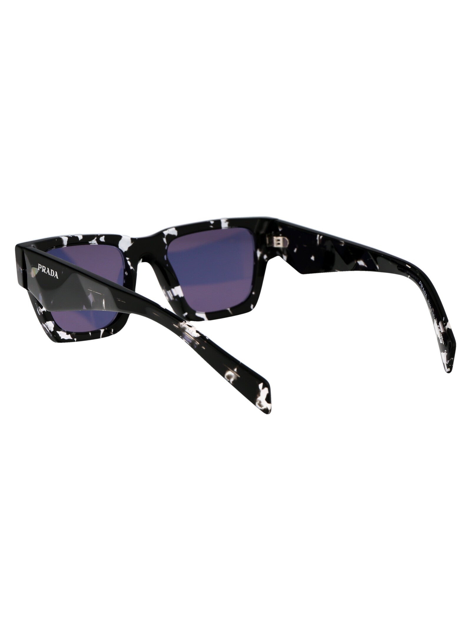 TORTOISE BLACK CRYSTAL ACETATE SUNGLASSES Prada