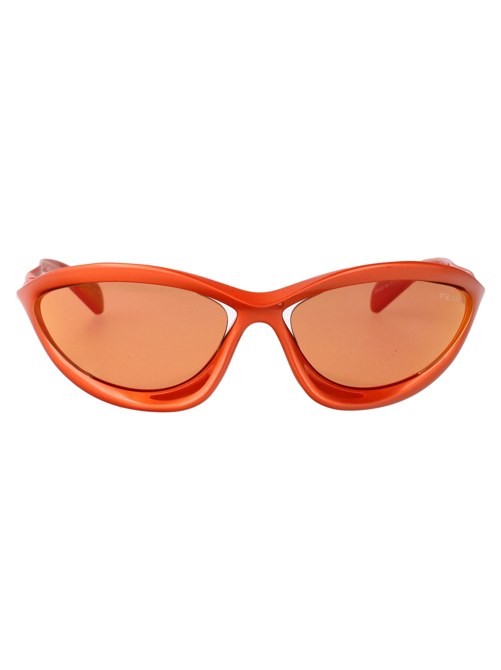 METALLIZED ORANGE NYLON SUNGLASSES Prada METALLIZED ORANGE 60