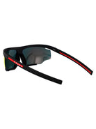 BLACK RUBBER INJECTED SUNGLASSES Prada Linea Rossa