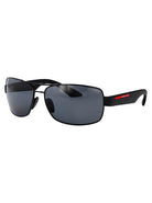 BLACK METAL SUNGLASSES Prada Linea Rossa