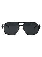 MATTE BLACK STEEL SUNGLASSES Versace MATTE BLACK 62