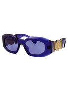 PURPLE TRANSPARENT NYLON SUNGLASSES Versace