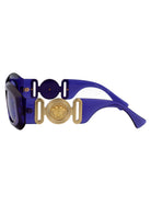 PURPLE TRANSPARENT NYLON SUNGLASSES Versace