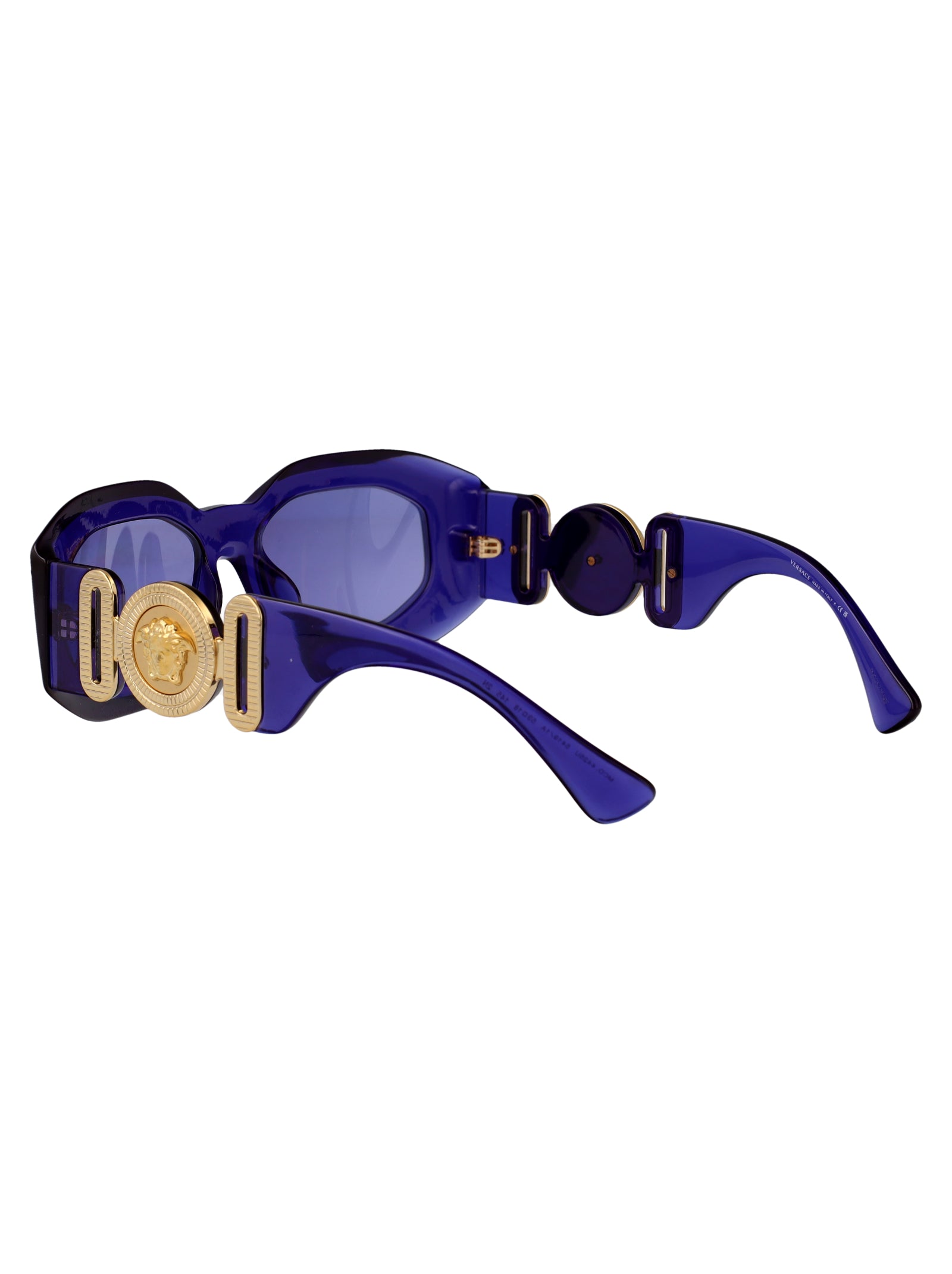 PURPLE TRANSPARENT NYLON SUNGLASSES Versace