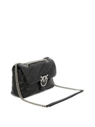 BLACK LEATHER CROSSBODY BAG Pinko