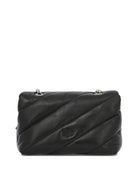BLACK LEATHER CROSSBODY BAG Pinko