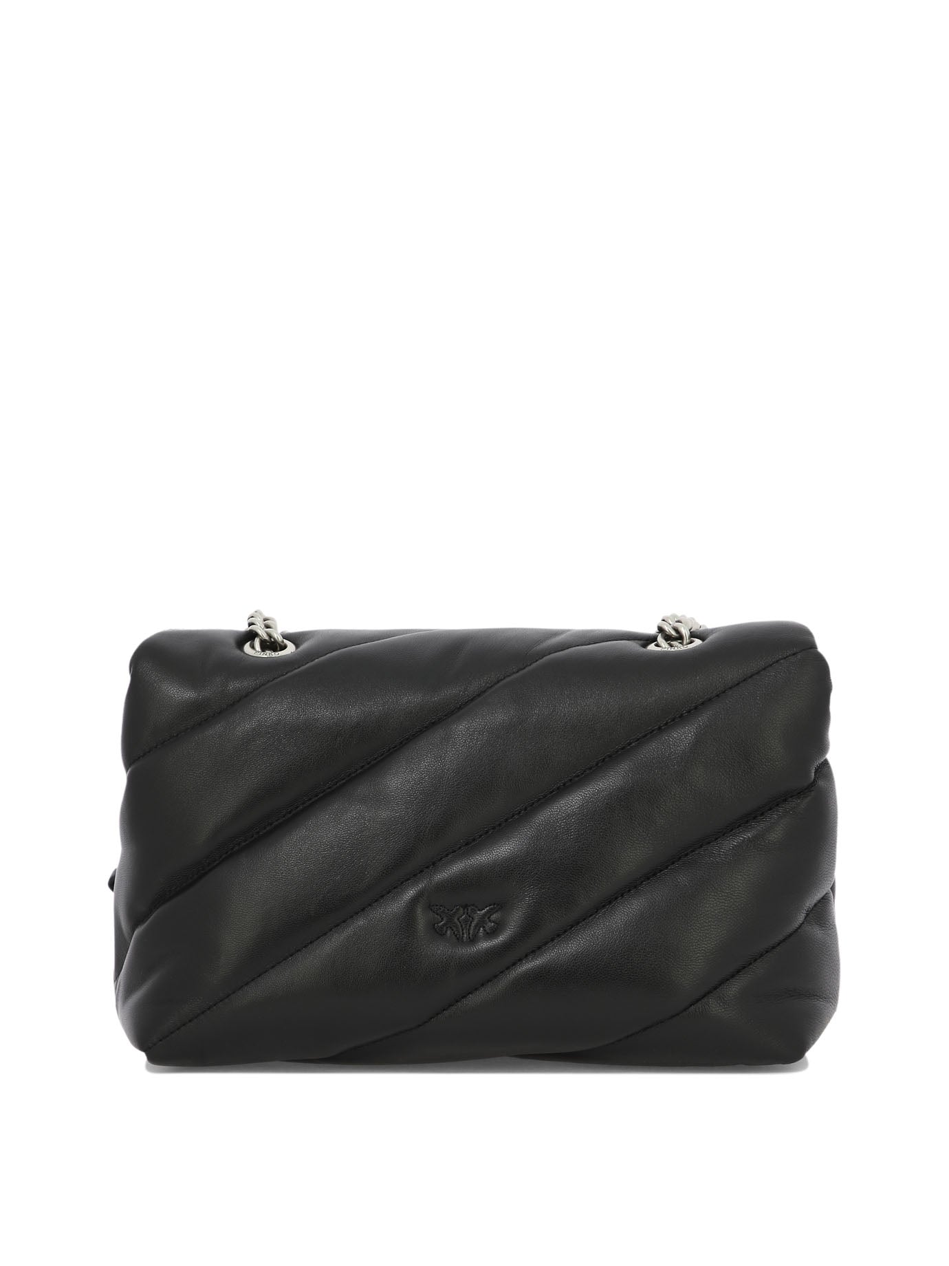 BLACK LEATHER CROSSBODY BAG Pinko