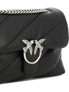 BLACK LEATHER CROSSBODY BAG Pinko