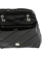 BLACK LEATHER CROSSBODY BAG Pinko