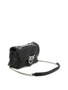 BLACK LEATHER CROSSBODY BAG Pinko