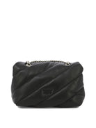 BLACK LEATHER CROSSBODY BAG Pinko