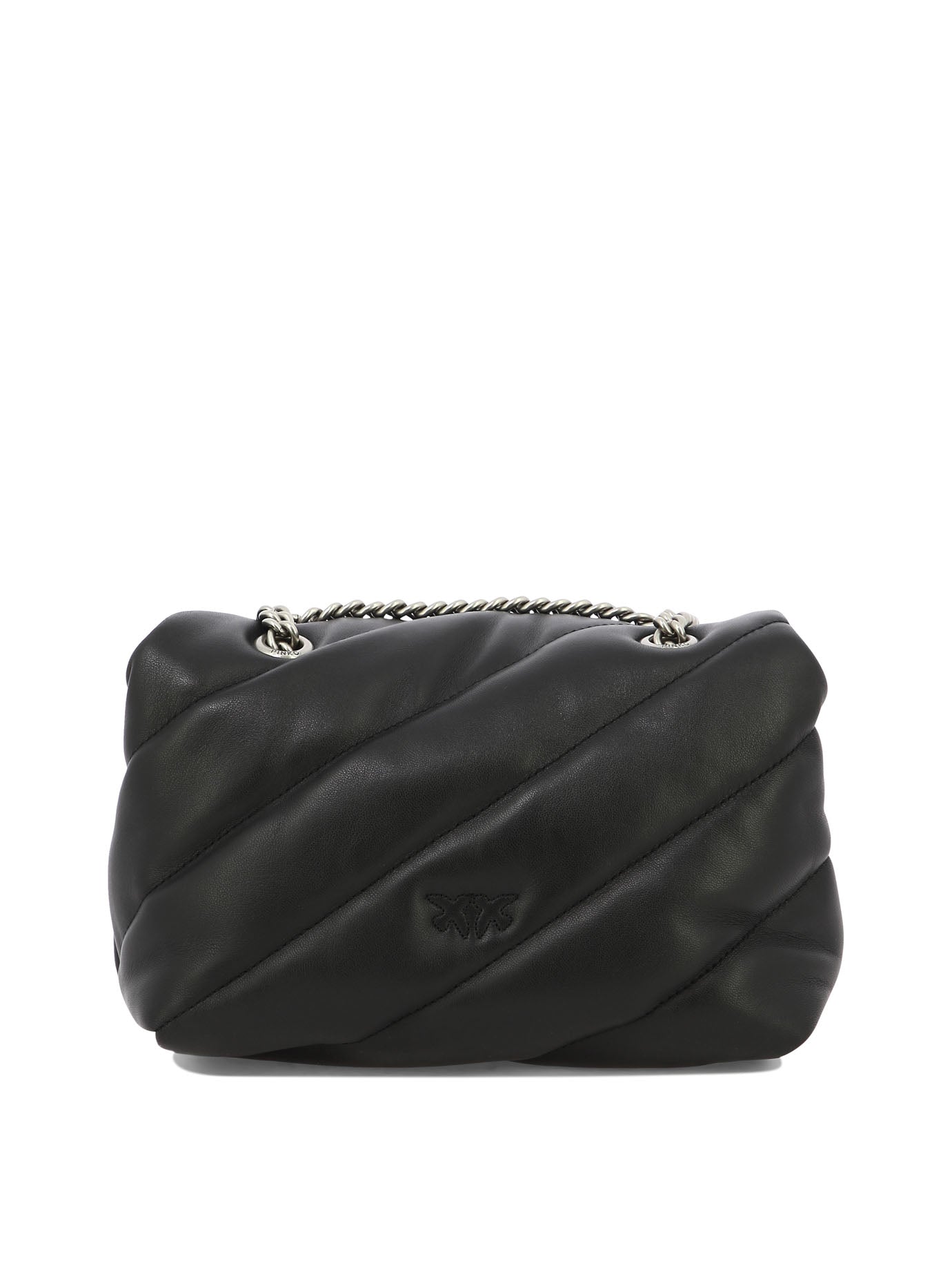 BLACK LEATHER CROSSBODY BAG Pinko