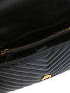 BLACK LEATHER HANDBAG Pinko