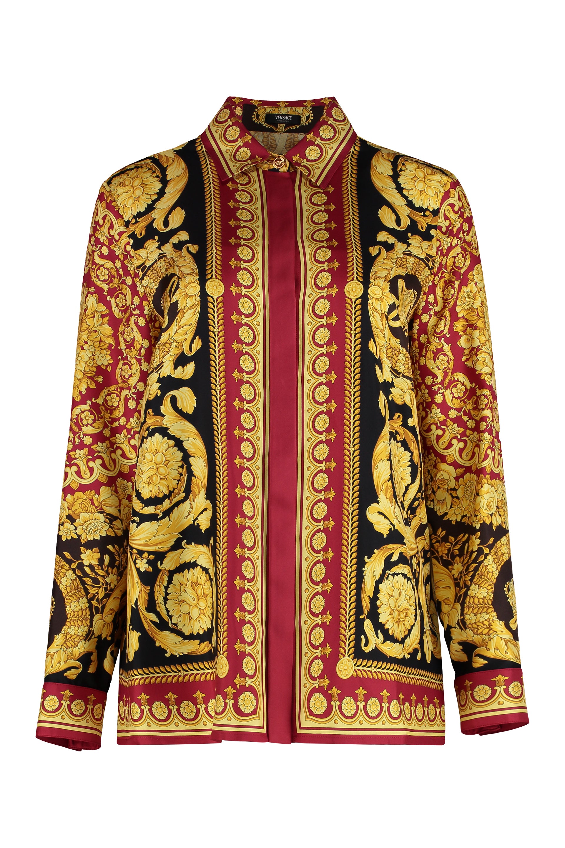 BAROCCO SILK SHIRT Versace PARADE BAROCCO RED 40