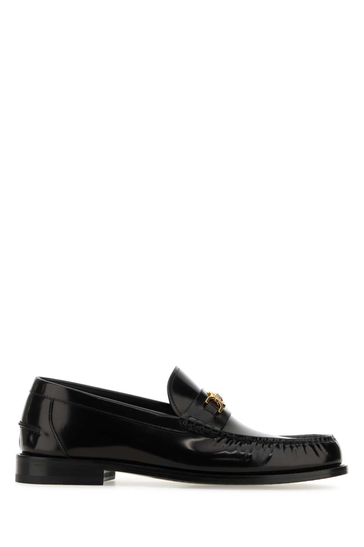BLACK LEATHER MEDUSA 95 LOAFERS Versace BLACK 44.5