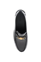 BLACK LEATHER MEDUSA 95 LOAFERS Versace