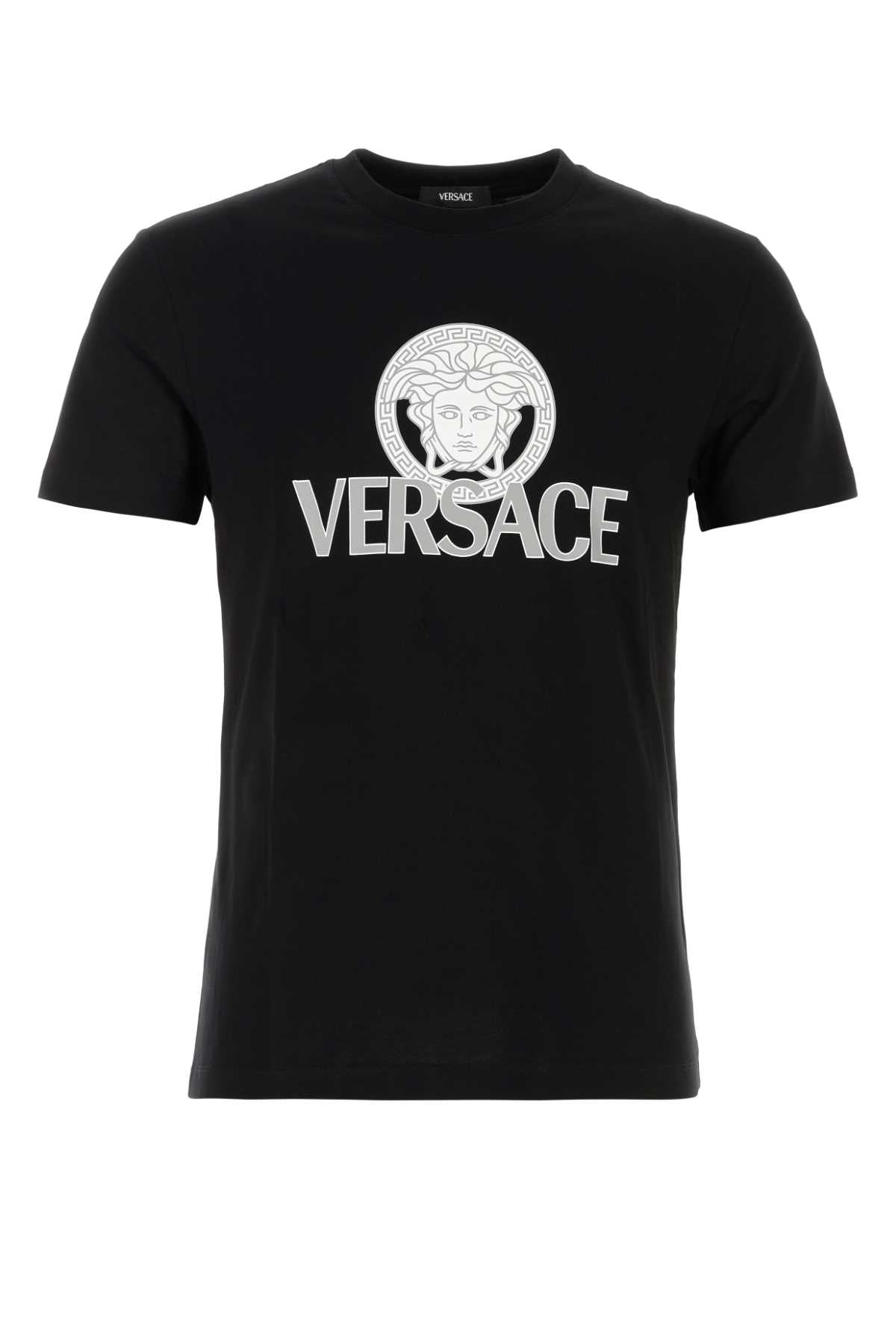 BLACK COTTON T-SHIRT Versace BLACK 5XL