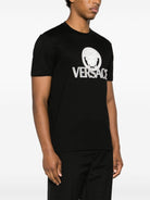 BLACK COTTON T-SHIRT Versace