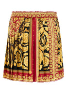 PRINTED SILK MINI SKIRT Versace