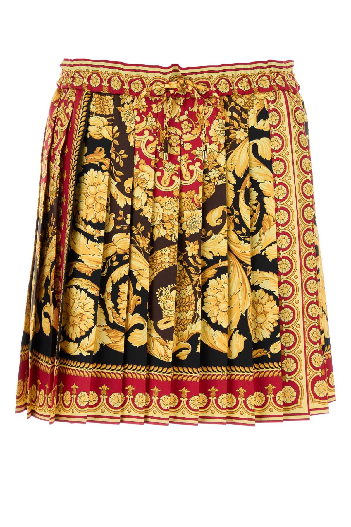 BAROCCO PLEATED MINI SKIRT Versace PARADE BAROCCO RED 40
