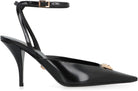 LEATHER SLINGBACK PUMPS Versace