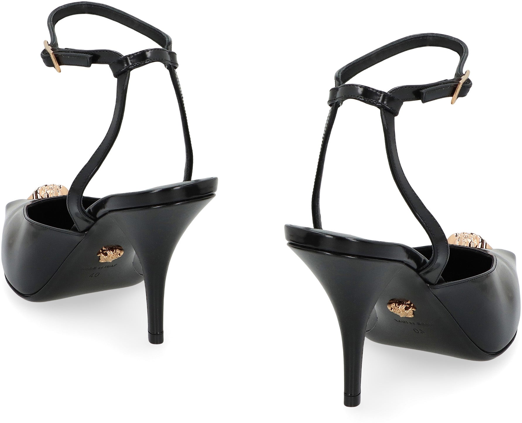 LEATHER SLINGBACK PUMPS Versace