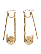 SAFETY PIN EARRINGS Versace VERSACE GOLD U