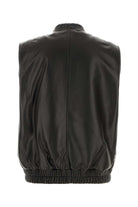 BLACK LEATHER JACKET Versace BLACK 50