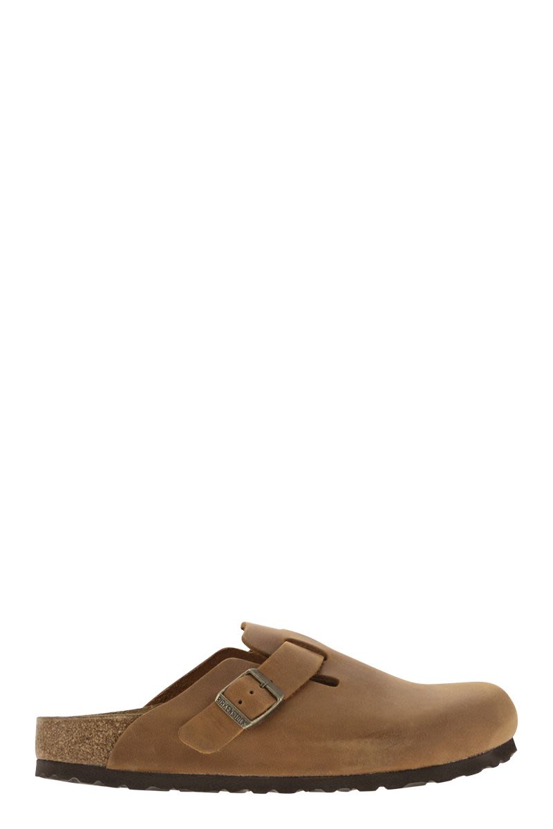 BOSTON - OILED LEATHER SABOT Birkenstock COGNAC 41