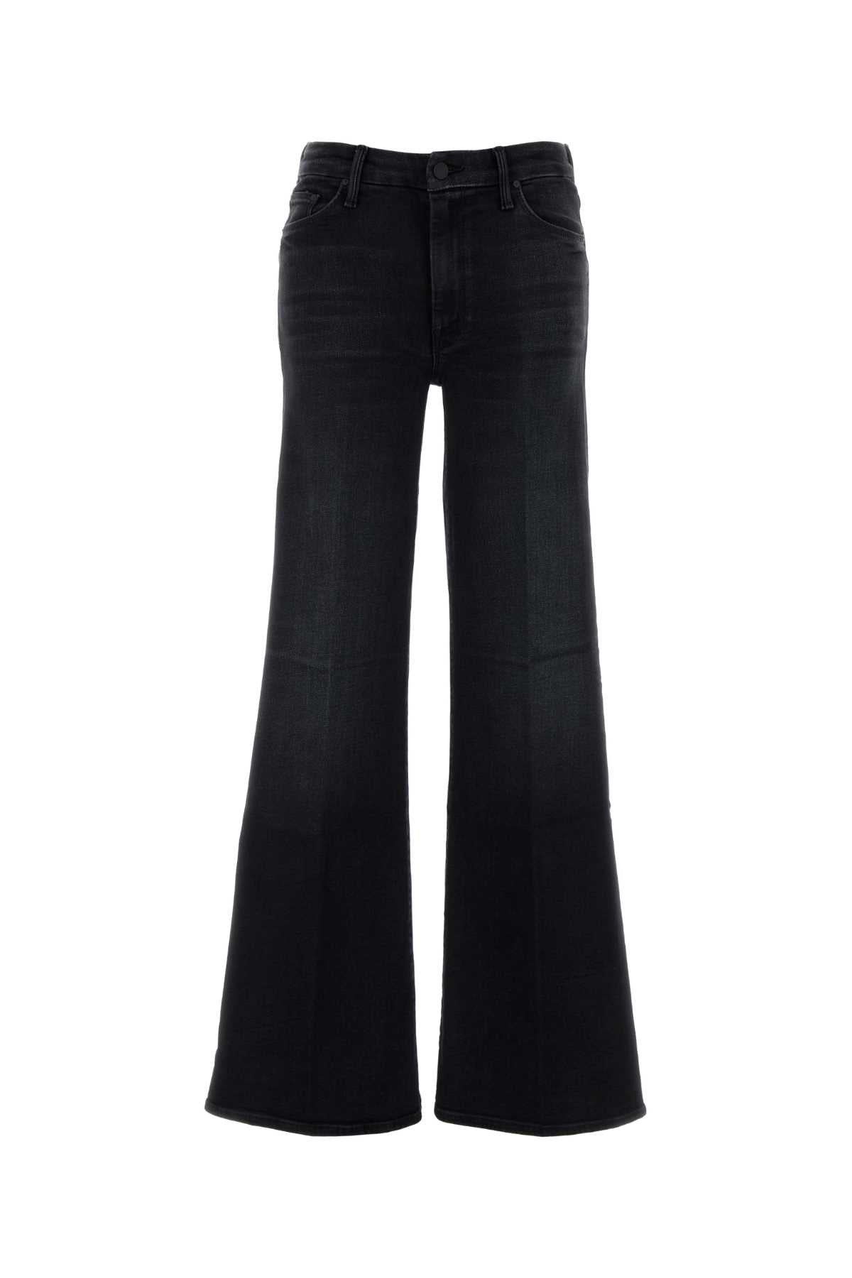 BLACK STRETCH DENIM THE ROLLER JEANS Mother BLACK 27