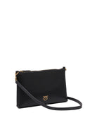 BLACK LEATHER CROSSBODY BAG Pinko