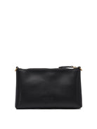 BLACK LEATHER CROSSBODY BAG Pinko