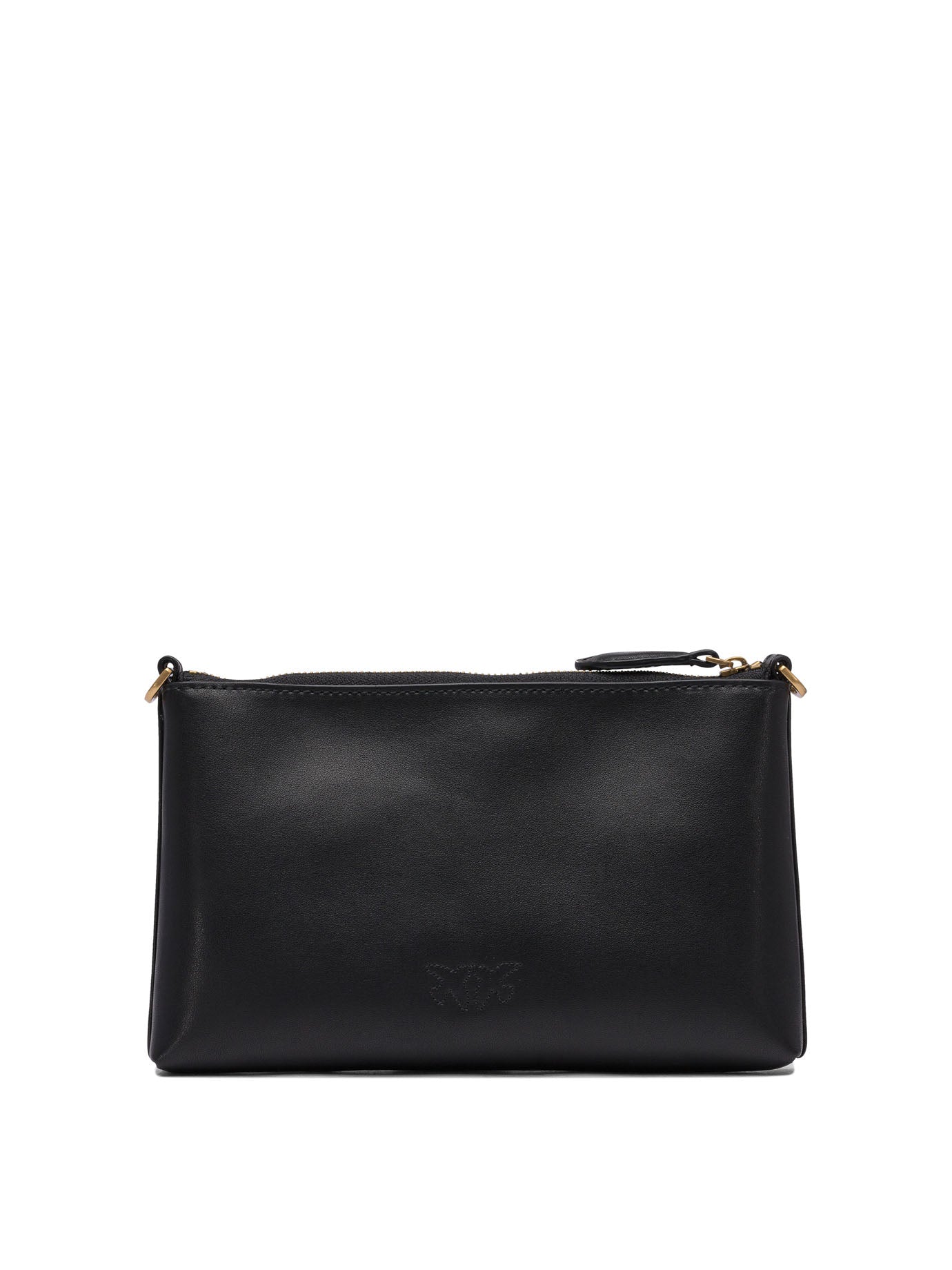 BLACK LEATHER CROSSBODY BAG Pinko
