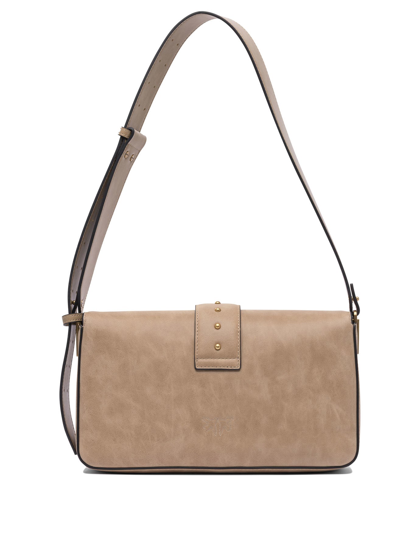 BEIGE LEATHER CROSSBODY BAG Pinko
