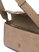 BEIGE LEATHER CROSSBODY BAG Pinko