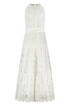 LA CURA BRODERIE ANGLAISE DRESS Pinko White XXS