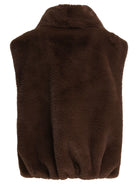 BROWN POLYESTER JACKET Pinko