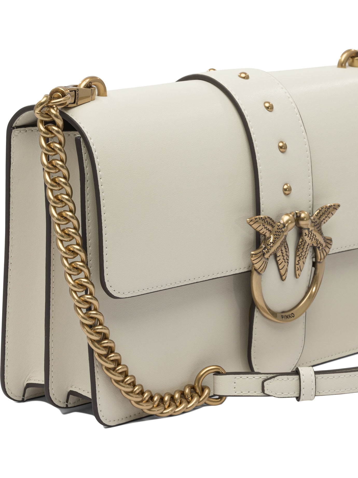 WHITE LEATHER CROSSBODY BAG Pinko