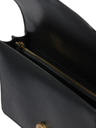 BLACK LEATHER CROSSBODY BAG Pinko