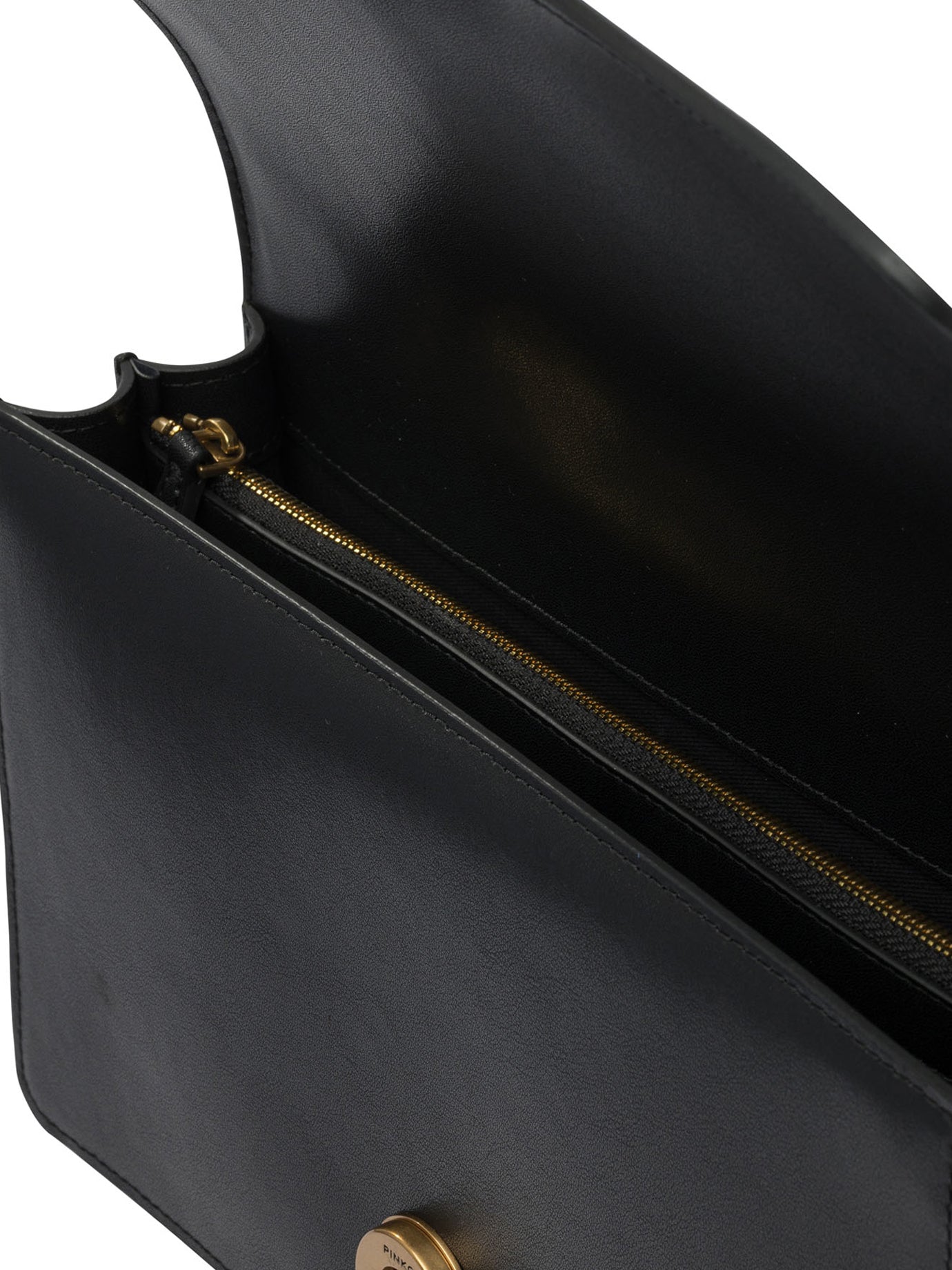 BLACK LEATHER CROSSBODY BAG Pinko