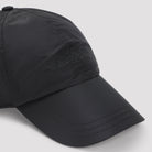 Black Saint Laurent baseball cap showing paneled construction detail