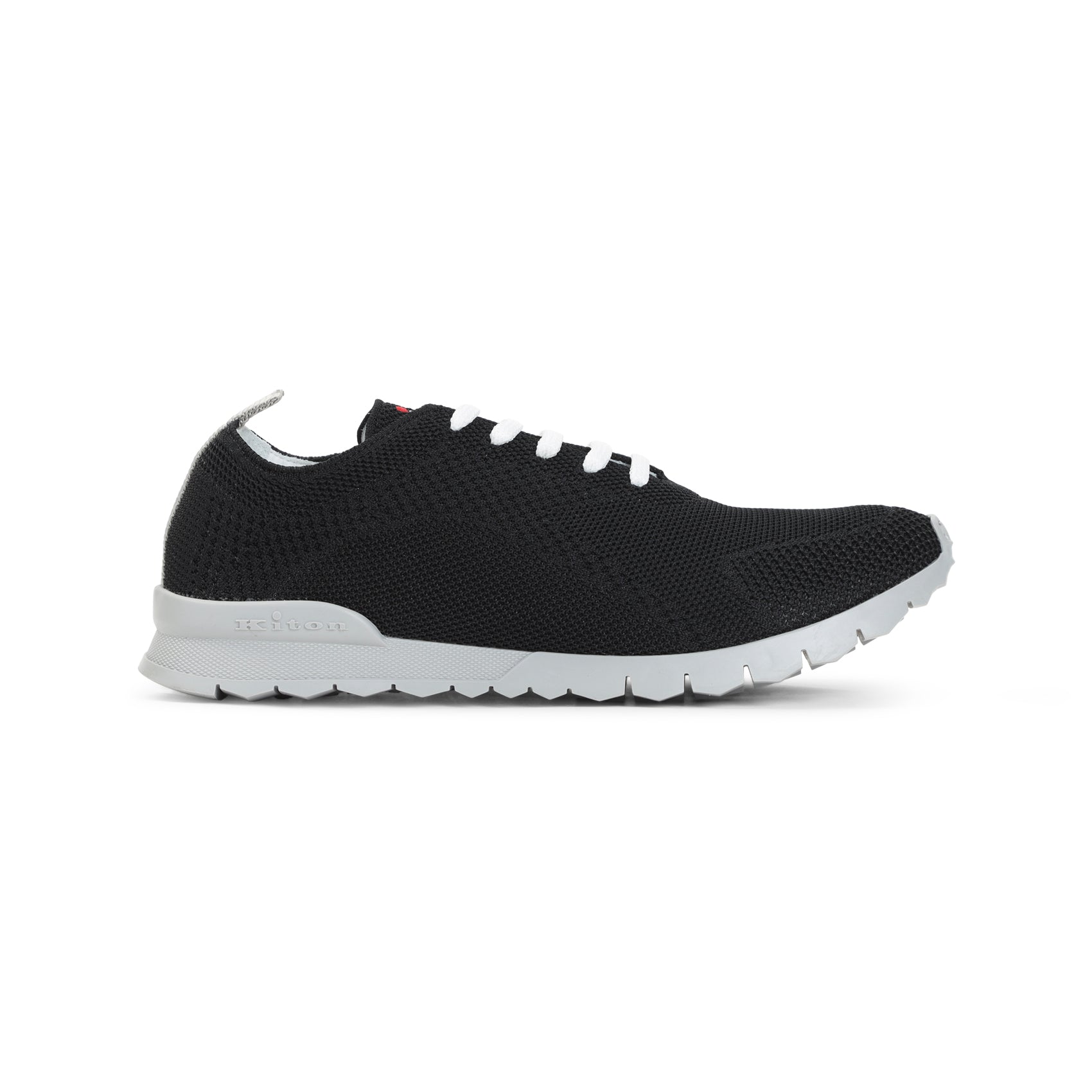Black Kiton knit low-top sneakers, front view