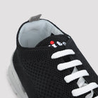 Black Kiton knit low-top sneakers, interior view