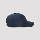 Navy Kiton baseball cap rear view showing paneled construction