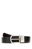 BLACK LEATHER REVERSIBLE BELT MONTBLANC BLACK TU