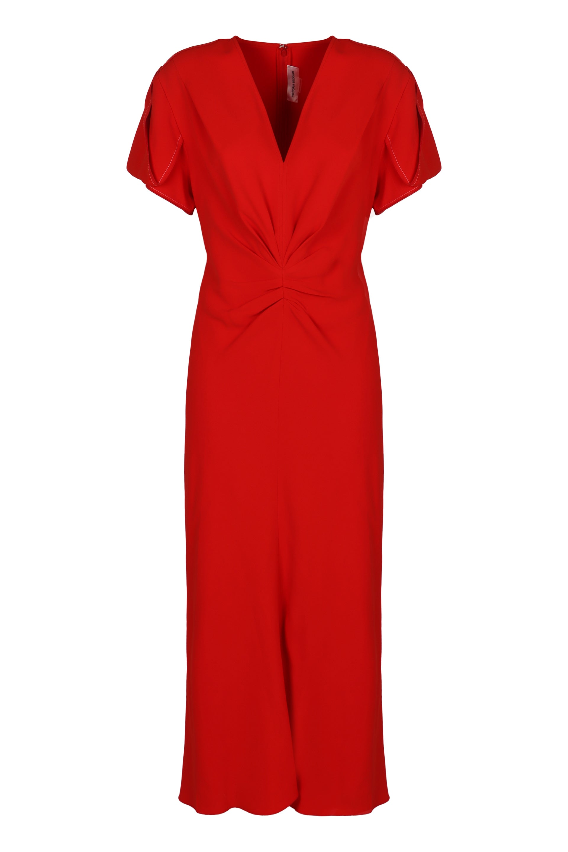 GATHERED DETAILS DRESS Victoria Beckham red 6